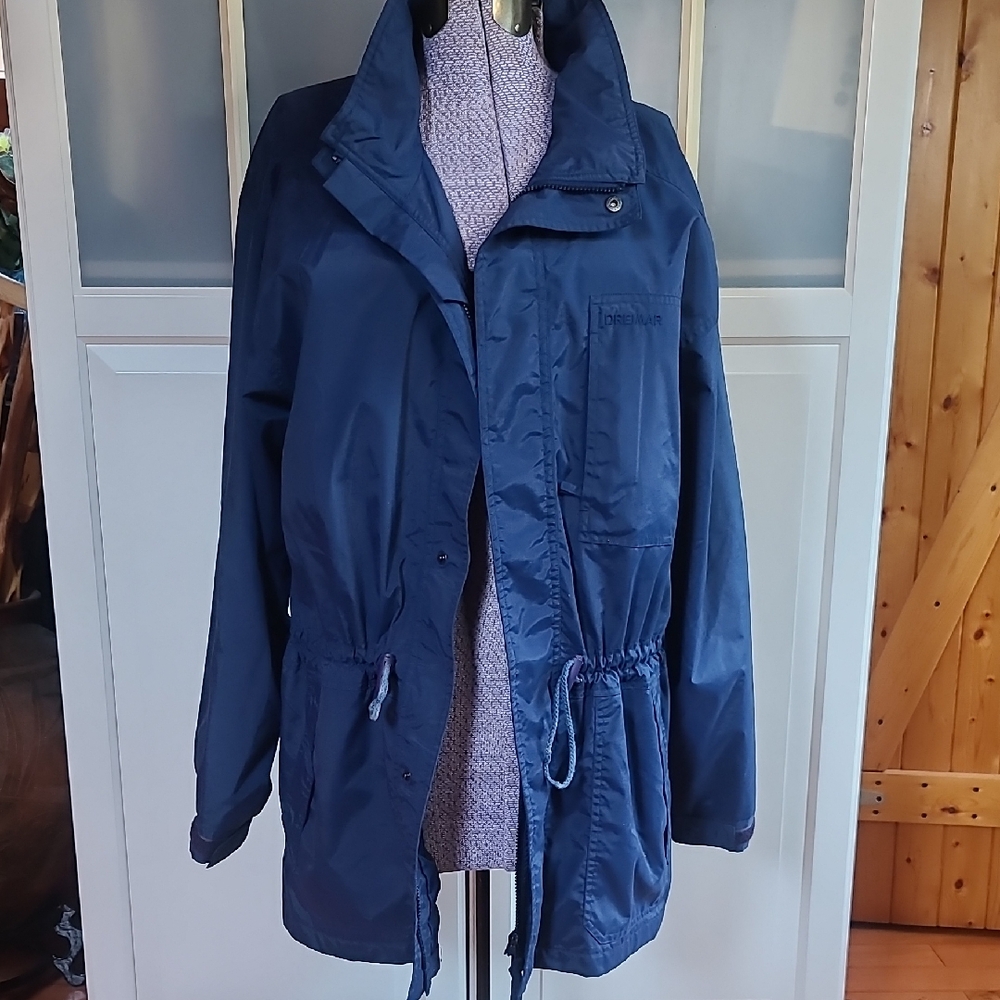 Vintage Dreimar Women's Navy Rain Jacket